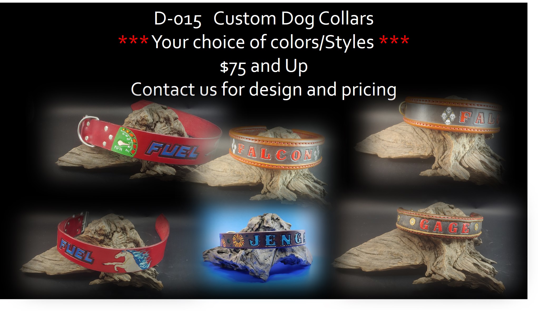 Custom Leather Dog Collars