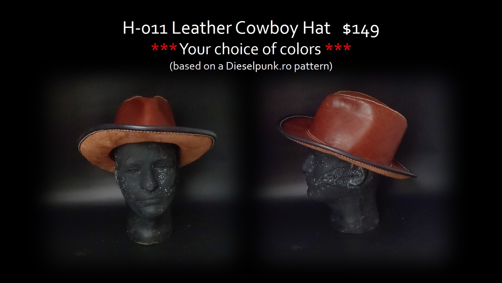 Leather Cowboy Hat