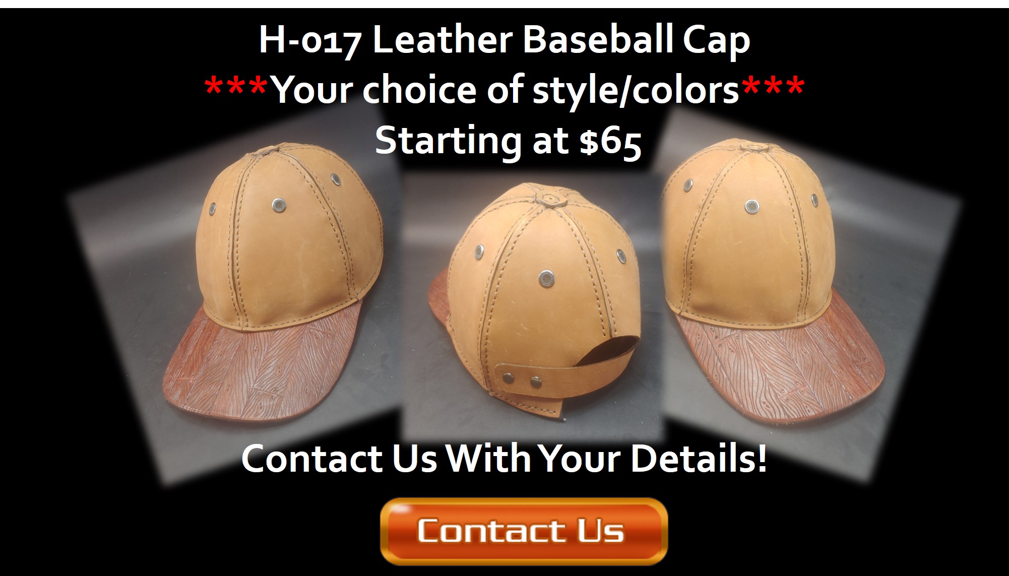 Leather Baseball Cap